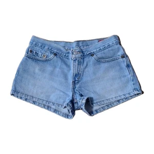 Levi’s Womens Size 28x2 Light Wash Denim Jean Shorty Shorts Festival 00s Y2K - Picture 1 of 6