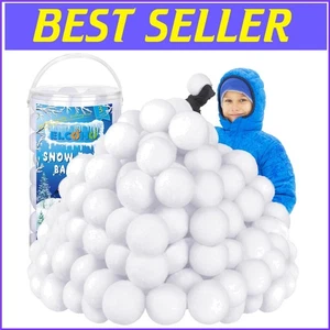 Realistic Indoor Snowball Fight Set - 200 Plush Balls for Xmas Celebrations - Picture 1 of 9