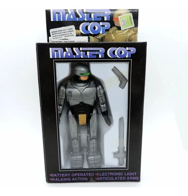 FIGURE ROBOCOP ELECTRONIC MASTER COP 5.5" BOXED SILVER BATTERY OPERATED BOOTLEG - Image 1 of 4