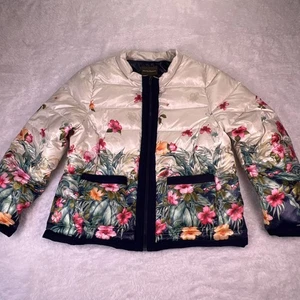 Tommy Bahama Women’s XL Beachy Blossoms Puffer Jacket Duck Down - Picture 1 of 12