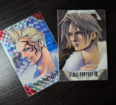 Tarjetas coleccionables holográficas Squall & Zell de Final Fantasy VIII FF8 Bandai Carddass 1999 Foto 1 de 4