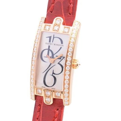 Harry Winston Avenue C Mini Oro Rosa 750PG 332LQR de Japón #0020 Foto 1 de 4