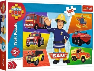 NEW Trefl Jigsaw Puzzle 100 Pieces 5+ Ages Fireman Sam Vehicles - Picture 1 of 2