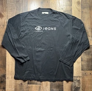 Vintage Iceberg Jeans Langarmshirt Ice Tee XL schwarz - Bild 1 von 4