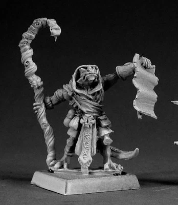 Reaper Miniatures Pakpao, Mage #14490 Reptus Unpainted RPG D&D Mini Figure - Image 1 of 2