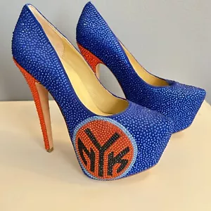 New York Knicks Strass Stilettos High Heel Schuhe 8,5 von Herstar - Bild 1 von 13