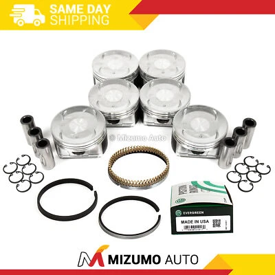 Pistons w/ Rings fit Acura MDX Honda Saturn 3.5 J35A3 J35A4 J35A5 J35A7 - Image 1 of 4