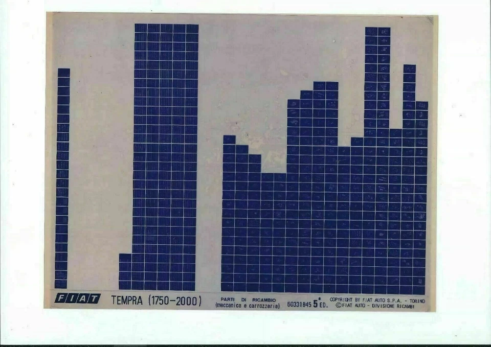 Lotto 21 Microfiche Microfilm Fiat Tempra parti ricambio carrozzeria e meccanica - Immagine 1 di 1
