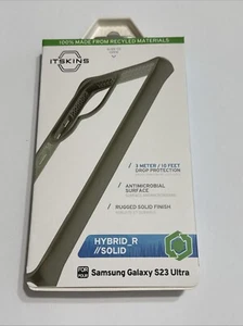 ITSKINS Samsung Galaxy S23 Ultra HYBRID_R Green/Clear Case - Picture 1 of 9