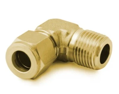 1/4 Tube x 3/8 MNPT Brass Male Elbow Swagelok B-400-2-6 - Image 1 of 2