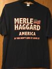 Merle Haggard - schwarzes Shirt ""America"".  XL.  