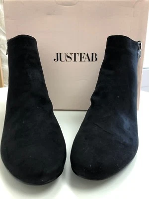 Botines de tacón JustFab Cherie para mujer negros talla 9M Foto 1 de 4