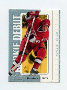 03-04 In The Game ITG VIP Rookie RC Debut #18 Eric Staal/165 Hurricanes - Imagen 1 de 1