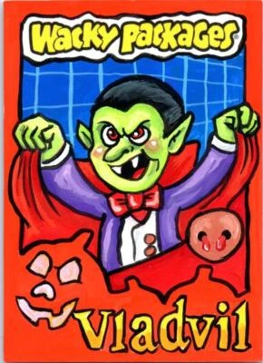 2024 WACKY PACKAGES HALLOWEEN ARTIST SKETCH CARD COLOR VIADVIL by Kimber Grobman - Image 1 of 2