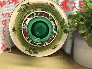 Weihnachten Glas Teller Garten Blumen aus Vintage Teller von mir - Bild 1 von 3