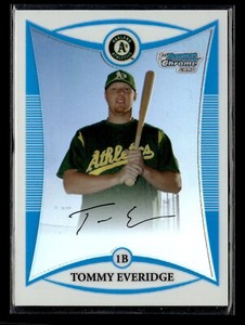 2008 Bowman Chrome Prospects Refractor #86 Tommy Everidge A's RC /599