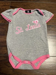 T-shirt bambino retro NFL St Louis Rams 3/6 mesi nuova senza etichette - Foto 1 di 7
