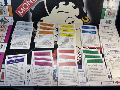 Betty Boop Monopoly Replacement Pieces/parts Betty Boop Title Deeds A7 - Image 1 of 4
