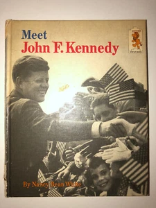Hardback Vintage 1965 Meet John F. Kennedy by Nancy Bean White Step Up Books - Picture 1 of 3