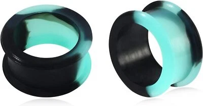 PAIR-SOFT THICK SKINS TUNNELS-Silicone Ear Skins-Ear Gauges-Soft Ear plugs - Image 1 of 4