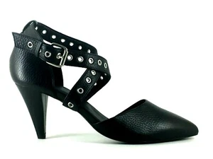 ZAPATOS DE CORTE HUSH MELFORD PARA MUJER UK 4 EU 37 CUERO NEGRO TACÓN CONO PUNTA - Imagen 1 de 10