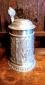 Vintage. ZINN BRIELING-ZINN DEUTSCHER BIERKRUG - Bild 1 von 10