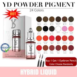 Matte Tattoo Pigment Permanent Makeup Micropigmentation Ink EyeBrow Beauty 12ML - Picture 1 of 48