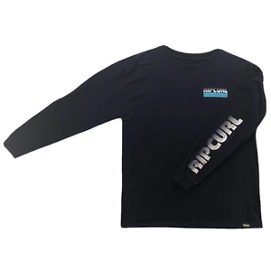 RIP CURL Shirt Boys Extra Large Blue Spell Out Surfing Long Sleeve Kids Youth - Picture 1 of 9