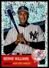 Bernie Williams 2022 Topps Chrome Platinum Anniversary Speckle Refractor 076/150