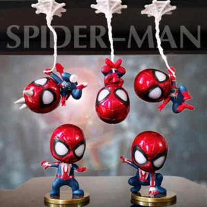Juego de 5 piezas lindas mini figuras de Spiderman modelo Marvel muñeca coche o decoración del hogar - Imagen 1 de 8