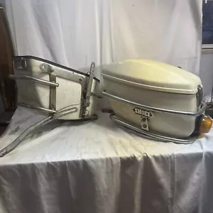 Vintage Hard Plastic Motorcycle Luggage Saddlebags Shoei - Bild 1 von 24