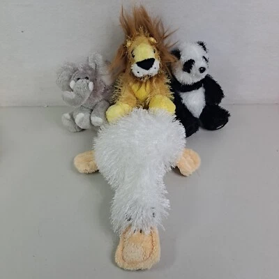 Webkinz Duck Billed Platypus Panda Elephant Lion NO CODES Lot 4 Stuffed Animals - Image 1 of 4