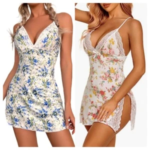 Sexy Women Lingerie Teddy Babydoll V Neck Slip Dress Nightgown Sleepwear Chemise - Picture 1 of 37