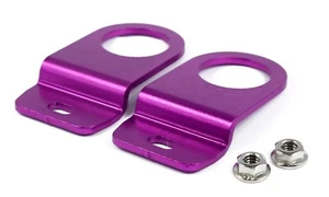 ALUMINIUM ANODISED RADIATOR BRACKETS PURPLE fits NISSAN SKYLINE R34 GTT GTR - Picture 1 of 1
