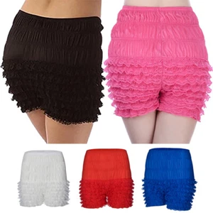 Sottopantaloni donna vintage pizzo volant fiori carini damigella pantaloncini mutande - Foto 1 di 17