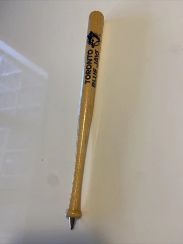 Mini Wood 7.75" Bat Blue Pen Official Toronto Blue Jays MLB Baseball Cover