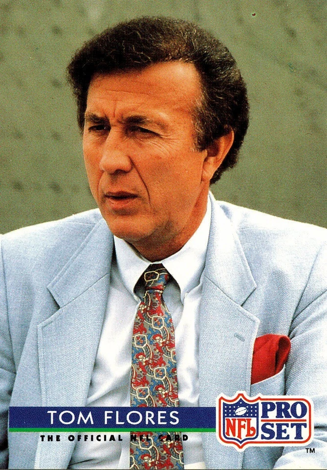 PRO-SET Tom Flores SEAHAWKS Pacific TIGERS HOF - Image 1 of 1