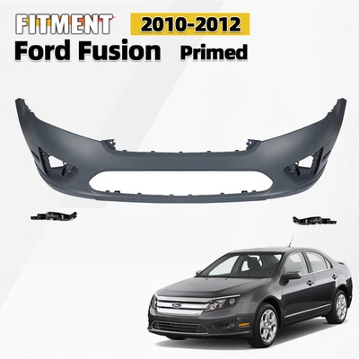 Front Bumper Cover Kit With Brackets Fit For 2010 2011 2012 Ford Fusion Foto 1 de 4