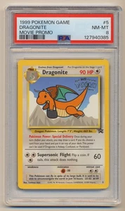 PSA 8 Pokemon 1999 Película Black Star Promo Dragonite #5 ¡Nuevo/Como Nuevo!! - Imagen 1 de 2
