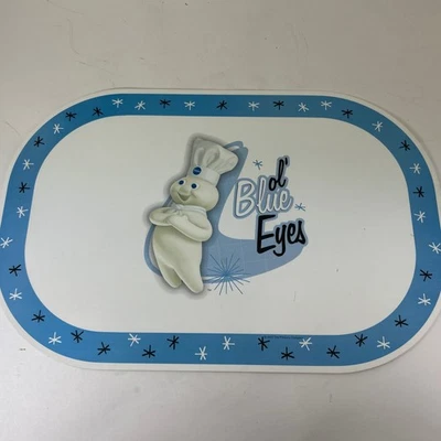 4 manteles Pillsbury Doughboy de espuma de plástico ol’ ojos azules EE. UU. 2 lados de colección Foto 1 de 4