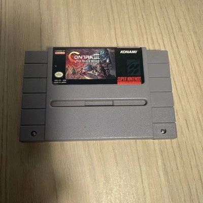 Contra 3 : The Alien Wars Super Nintendo SNES Cartridge NTSC - Tested/working - Image 1 of 4