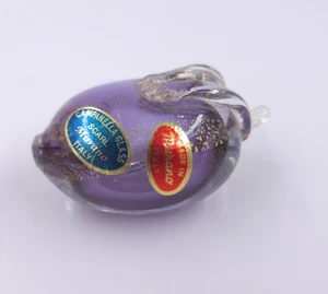 RARO Pisapapeles de pera de vidrio soplado a mano de Murano Italia CAMPENELLA SCARLl con oro - Imagen 1 de 4