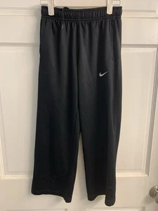 Boys Nike Dri-Fit Black Pants With Elastic Waist And Drawstring Size M, EUC - Picture 1 of 9