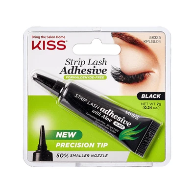 KISS Wimpernkleber Schwarz mit Aloe Vera für professionelle Verlängerung, 7g - Bild 1 von 4