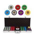 MRC POKER 500PCS LAUREL CROWN CERAMIC POKER CHIPS SET ALUMINUM CASE