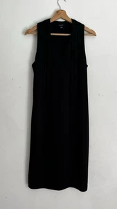 Vintage Witchery Dress Size S AUS Made Shift Sleeveless Dress Black Midi y2k 90s - Picture 1 of 9