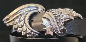 AB STEEL by AL BERES NUR SCHNALLEN! #ST108 2-TEILIGES GRAND EAGLE BIKER SCHNALLENSET - Bild 1 von 7