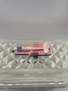 Majorette Glider Trailer Pink And Blue Vintage 320 Made In France Rare - Picture 1 of 7