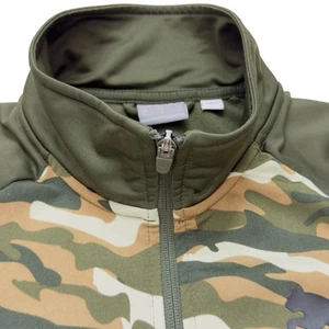 Puma Camouflage Block Full Zip Track Warm-up Jacket Green And Camo Men's Large - Picture 1 of 14