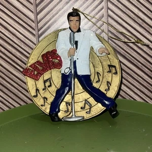 Elvis Presley Christmas Ornament 2003 Kurt S. Adler 3D Collectible Record Design - Imagen 1 de 3